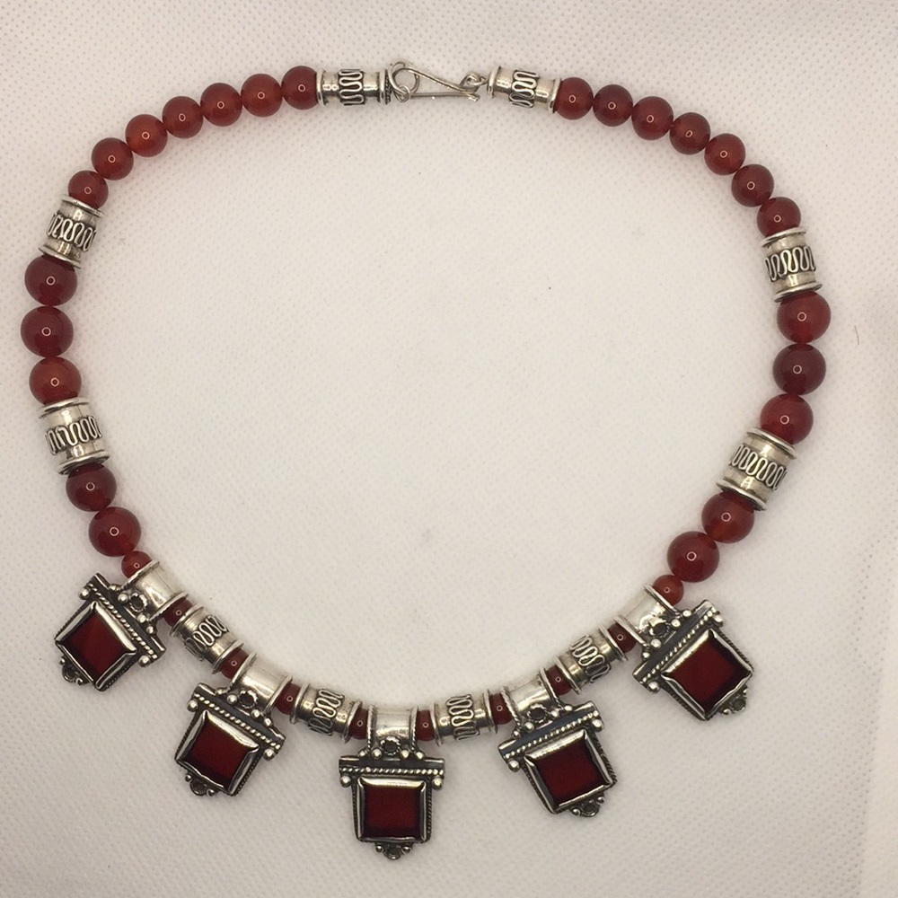 Carnelian & Silver Necklace